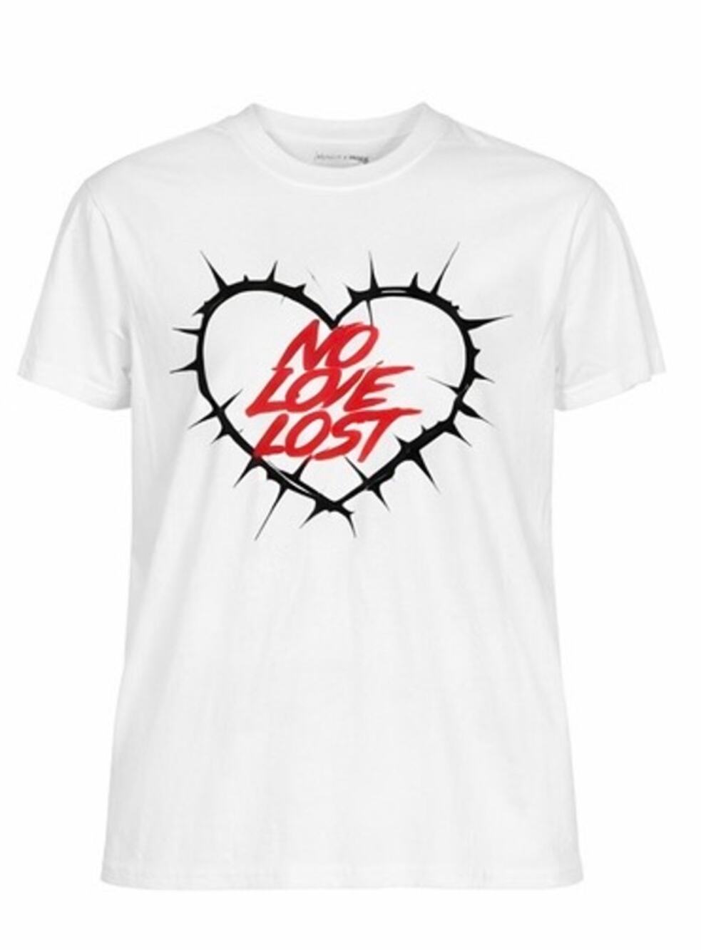 Fashion Nova No Love Lost White Graphic T-Shirt Size L